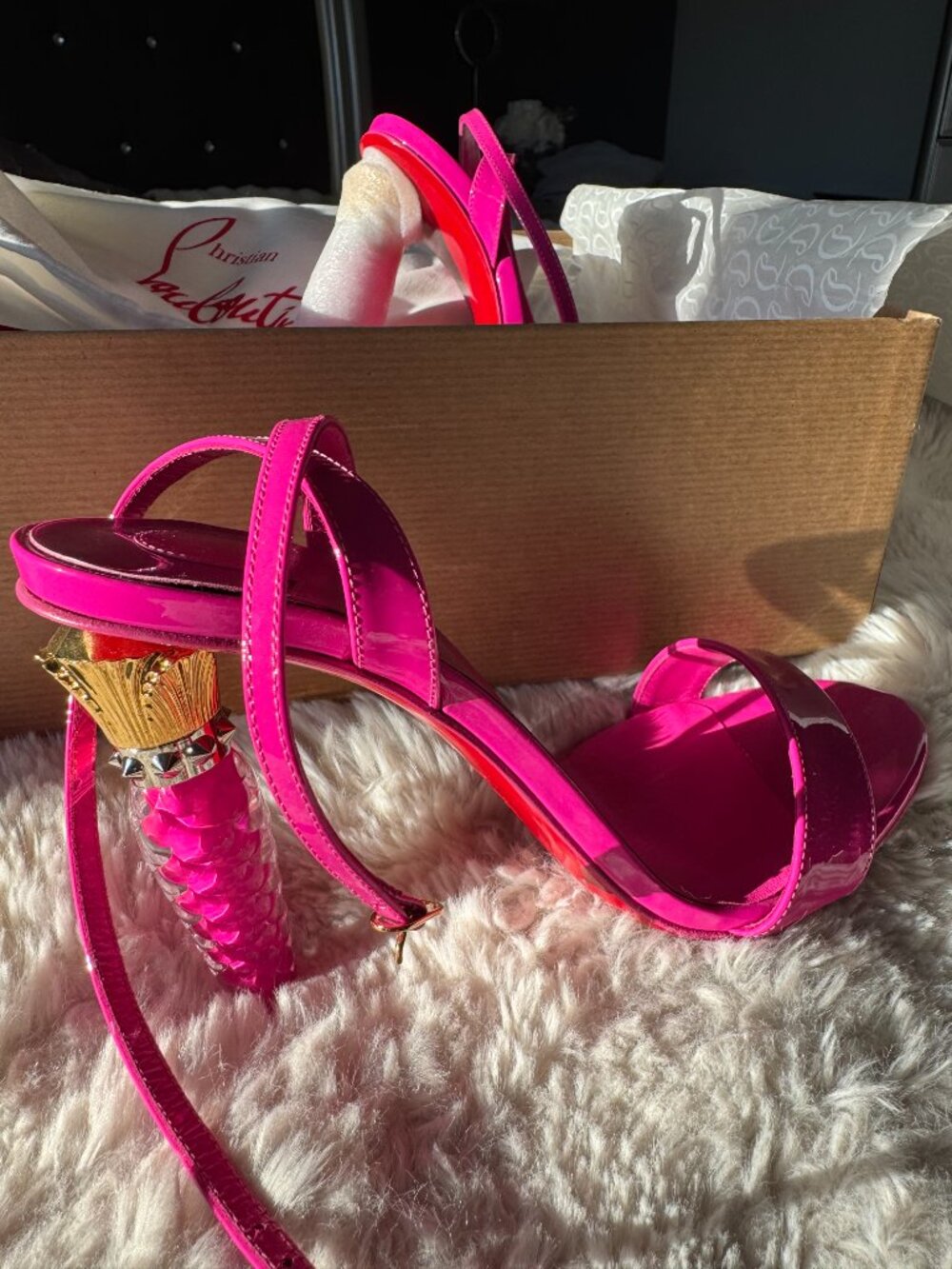 Christian Louboutin Lipgloss Spike Accents Pumps - Picture 3 of 4